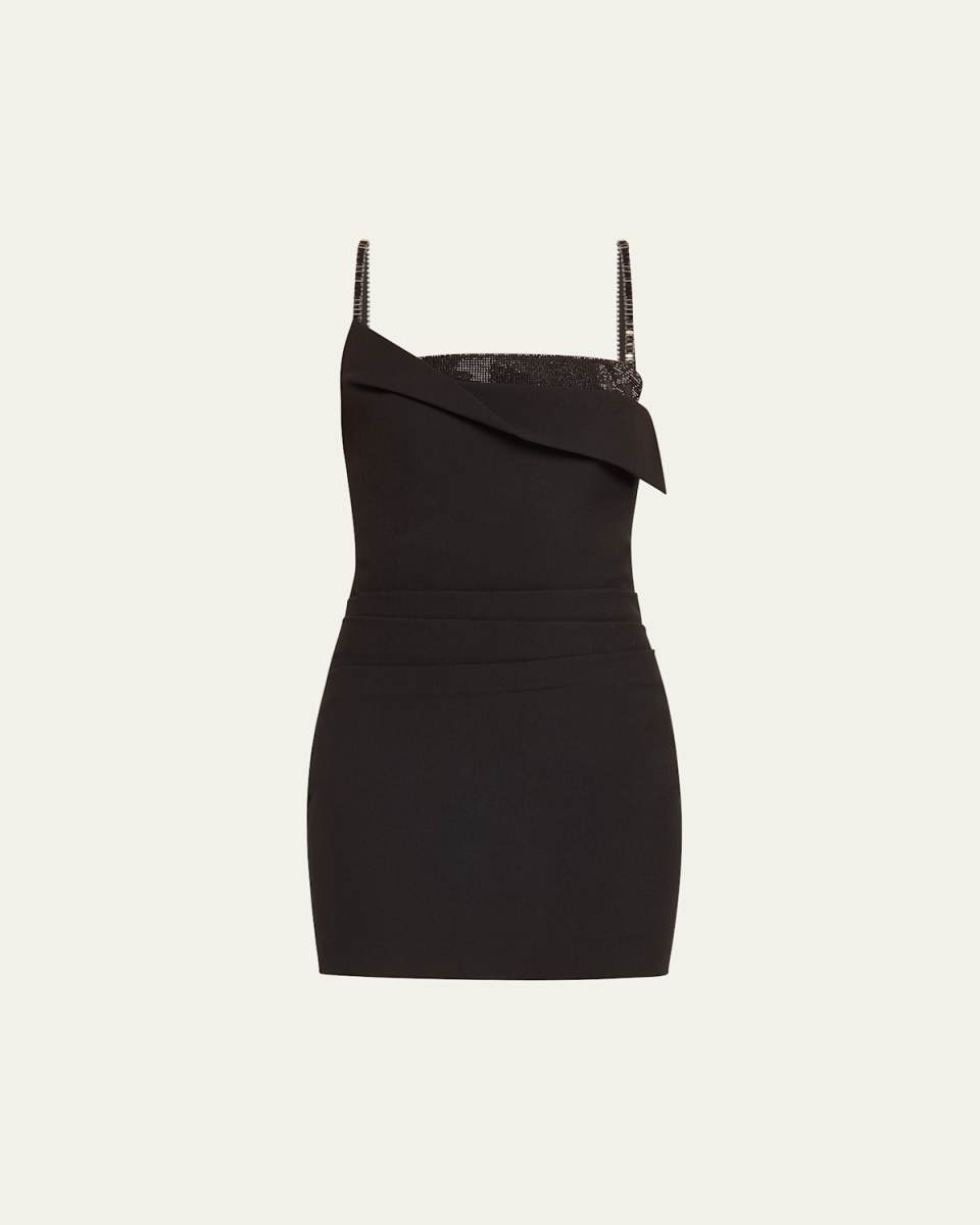 Crystal Crepe Mini Dress